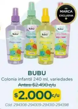 Cruz Verde Bubu colonia infantil variedades oferta