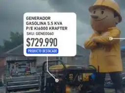 Punto Maestro Krafter - generador gasolina 5.5 kva p/e ki6000 oferta