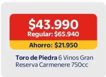 Carmenere - toro de piedra 6 vinos gran reserva