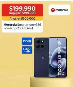 Lider Motorola - smartphone g86 power 5g 256gb azul oferta