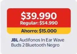 Lider Jbl - audifonos in ear wave buds 2 bluetooth negro oferta