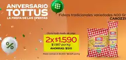 Tottus Carozzi - fideos tradicionales variedades oferta