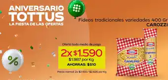 Carozzi - fideos tradicionales variedades