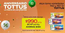 Tottus Tottus - atún lomo variedades oferta