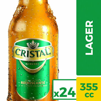 Unimarc Cerveza Cristal botella 24 un de 355 cc oferta
