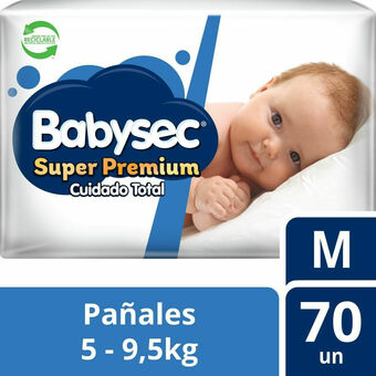 Unimarc Pañal Babysec super premium talla M 70 un (5 a 9.5 Kg) oferta