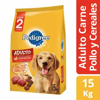 Unimarc Alimento perro adulto Pedigree pollo y cereales 15 Kg oferta