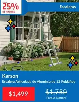 Constructor Sodimac Escalera articulada de aluminio de 12 peldanos oferta
