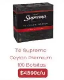 Supermercados Romanini Ceylán - té supremo premium 100 bolsitos oferta