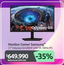 PC Factory Samsung - monitor gamer oferta