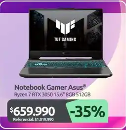 PC Factory Asus - notebook gamer oferta