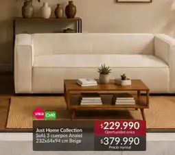 Constructor Sodimac Just home collection sofa 3 cuerpos oferta