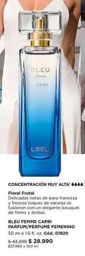 L'Bel Capri - bleu femme parfum/bermue femenino oferta