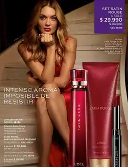 L'Bel Set satin rouge oferta