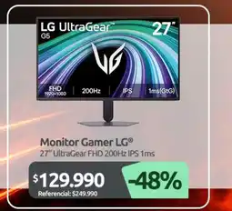 PC Factory Lg - monitor gamer oferta