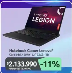 PC Factory Lenovo - notebook gamer oferta