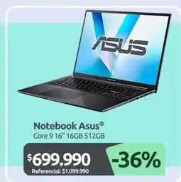 PC Factory Asus - notebook oferta