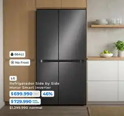 Paris Lg - refrigerador side by side motor smart inverter oferta