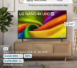 Paris Lg - smart tv nano uhd ai 4k 2026 oferta