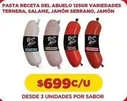 Comercial Castro Abuelo - pasta receta del variedades ternera, salame, jamon serrano, jamon oferta