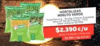 Valor - hortalizas minuto verde