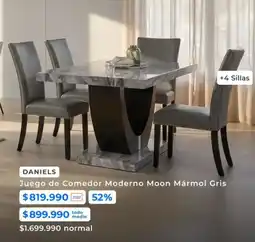 Paris Juego de comedor moderno moon mármol gris oferta