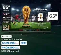 Paris Hisense - smart tv qled 4k oferta
