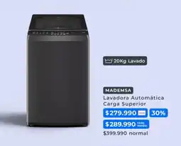 Paris Mademsa - lavadora automática carga superior oferta