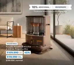 Paris Mademsa - estufa parafina mecha 4 litros foguita pro oferta