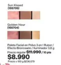 Avon Golden - paleta facial en polvo 3 en 1 oferta