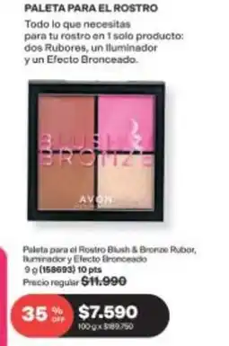 Avon Paleta para el rostro oferta