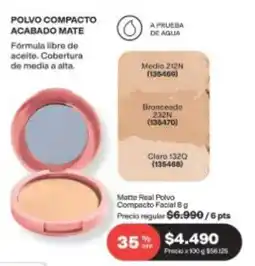 Avon Polvo compacto acabado mate oferta