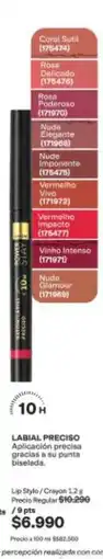 Avon Coral - labal predido oferta
