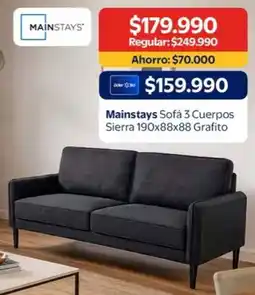 Lider Express Mainstays - sofa 3 cuerpos oferta
