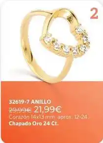 Cristian Lay Corazón 14x13 mm. aprox. 12-24. chapado oro 24 ct oferta