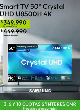 Falabella Samsung - smart tv 50 crystal uhd u8500h 4k oferta