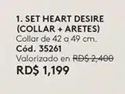 Ésika Set heart desire (collar + aretes) oferta