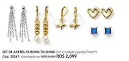 Ésika Set de aretes x5 born to shine oferta