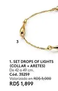 Ésika Set drops of lights (collar + aretes) oferta