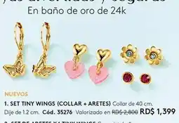 Ésika Set tiny wings (collar + aretes) oferta
