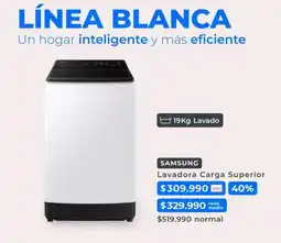 Paris Samsung - lavadora carga superior oferta