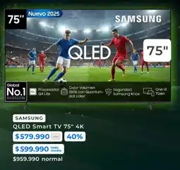 Paris Samsung - qled smart tv 75 4k oferta