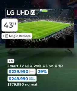 Paris Lg - smart tv led web os 4k uhd oferta