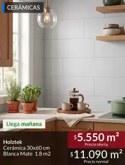 Constructor Sodimac Holztek - cerámica 30x60 cm blanca mate oferta