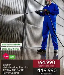 Constructor Sodimac Bauker - hidrolavadora eléctrica 1700w 130 bar b3 power control oferta