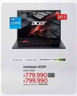 Ripley Acer - notebook oferta
