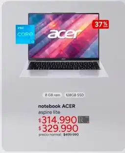 Ripley Acer - notebook aspire lite oferta