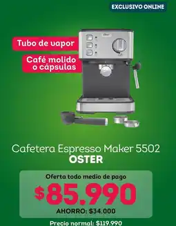 Tottus Oster - cafetera espresso maker 5502 oferta
