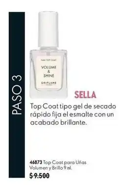 Oriflame Top coat para unas oferta