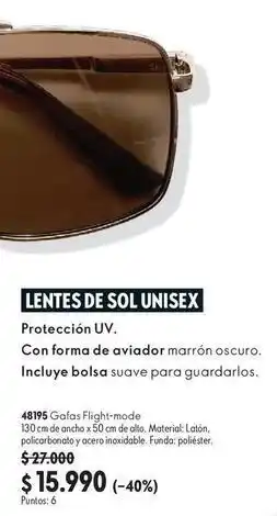 Oriflame Sol - lentes de unisex oferta